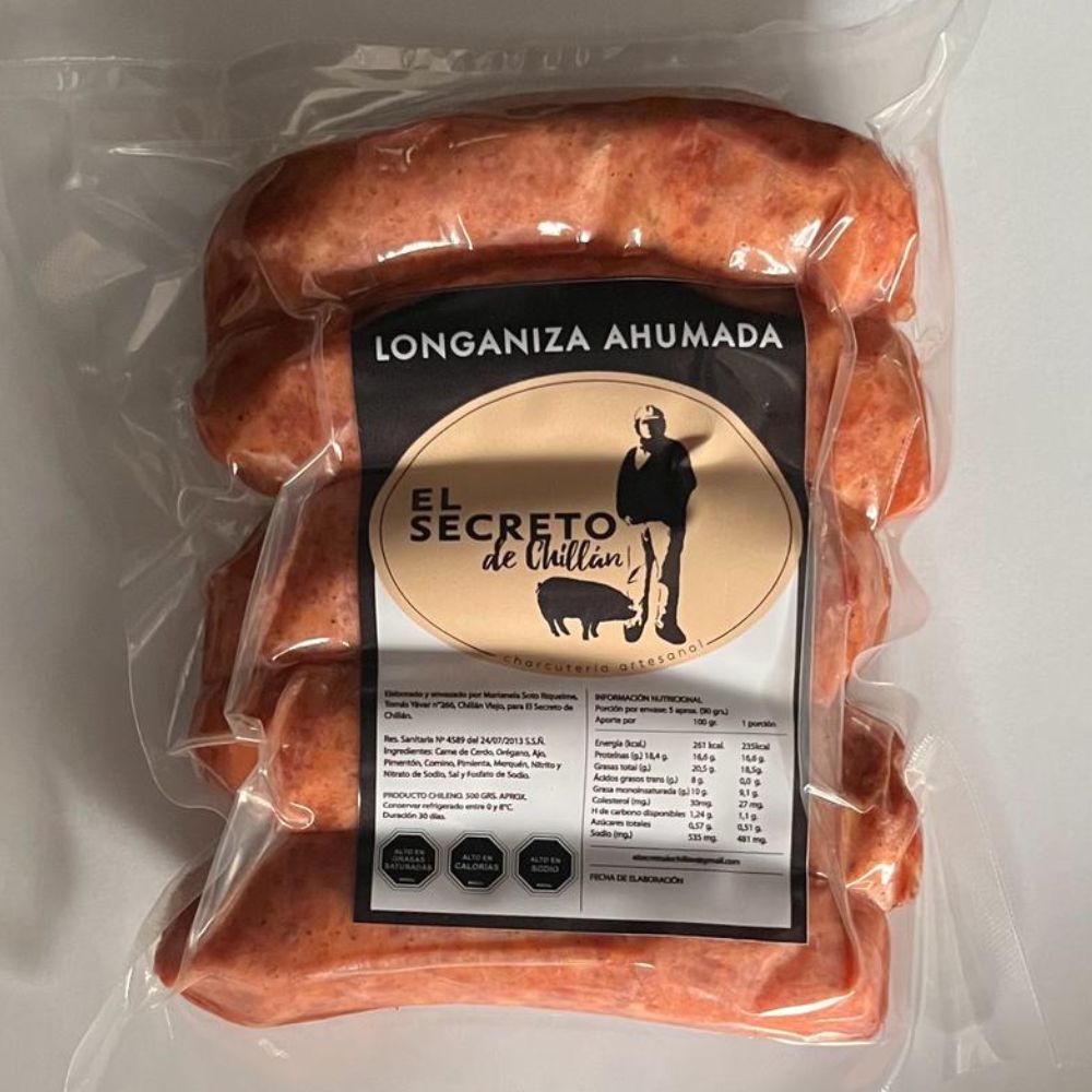 Longaniza Ahumada Artesanal | Paquete530 grs. | El Secreto de Chillan