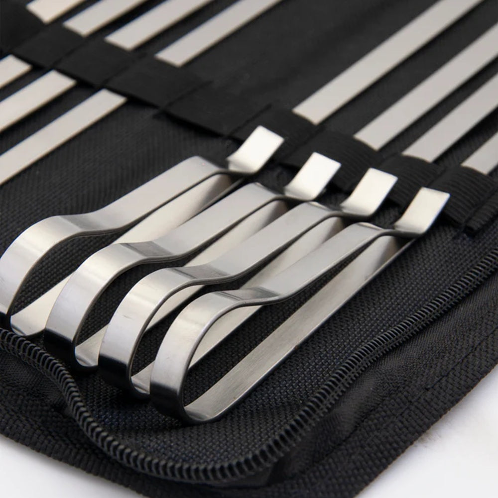 Set de Anticuchos 8 piezas acero inox