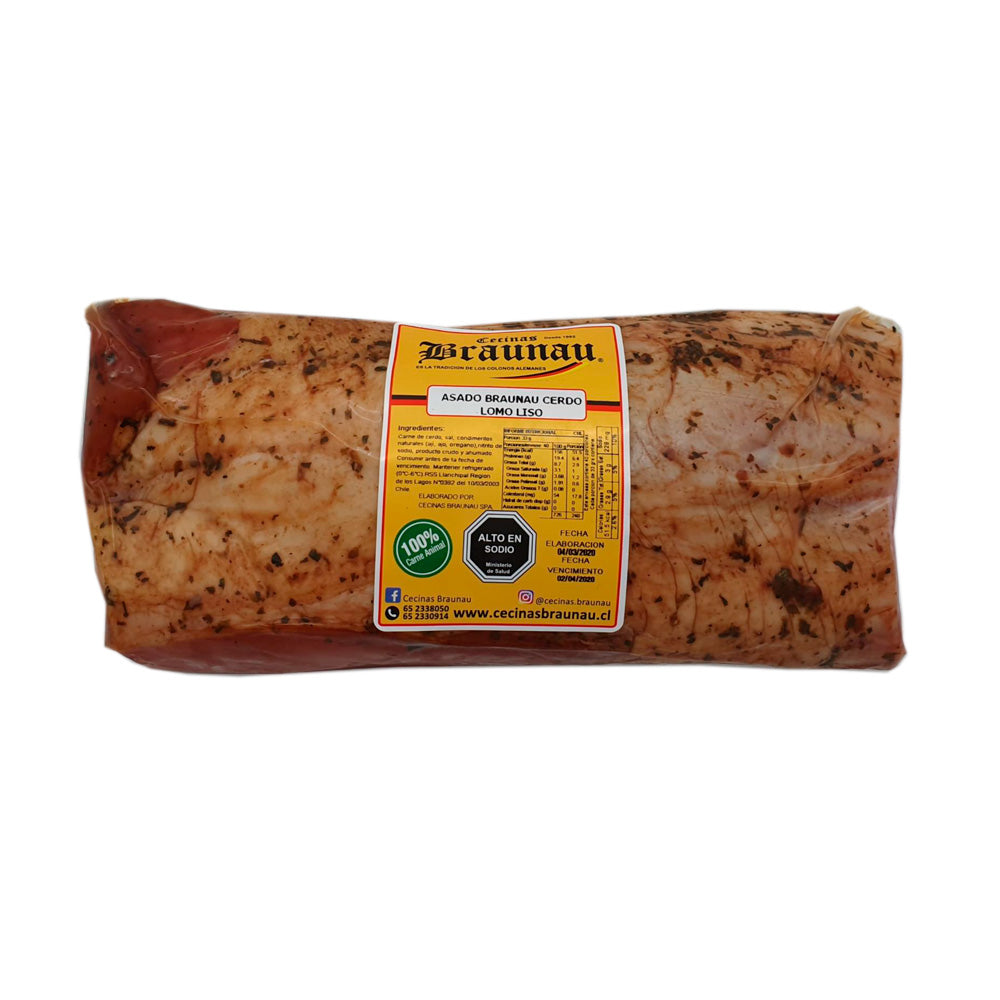 Asado Cerdo Lomo Liso | Paquete 1.3 kg | Braunau