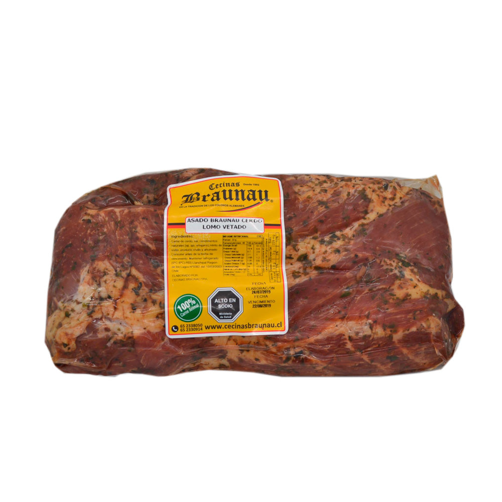 Asado Cerdo Lomo Vetado | Paquete 2.2 kg | Braunau