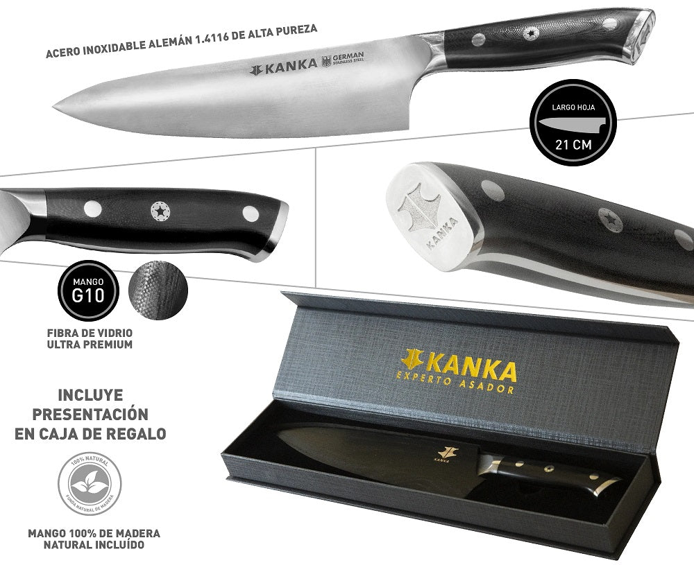 Cuchillo Acero Alemán 8"