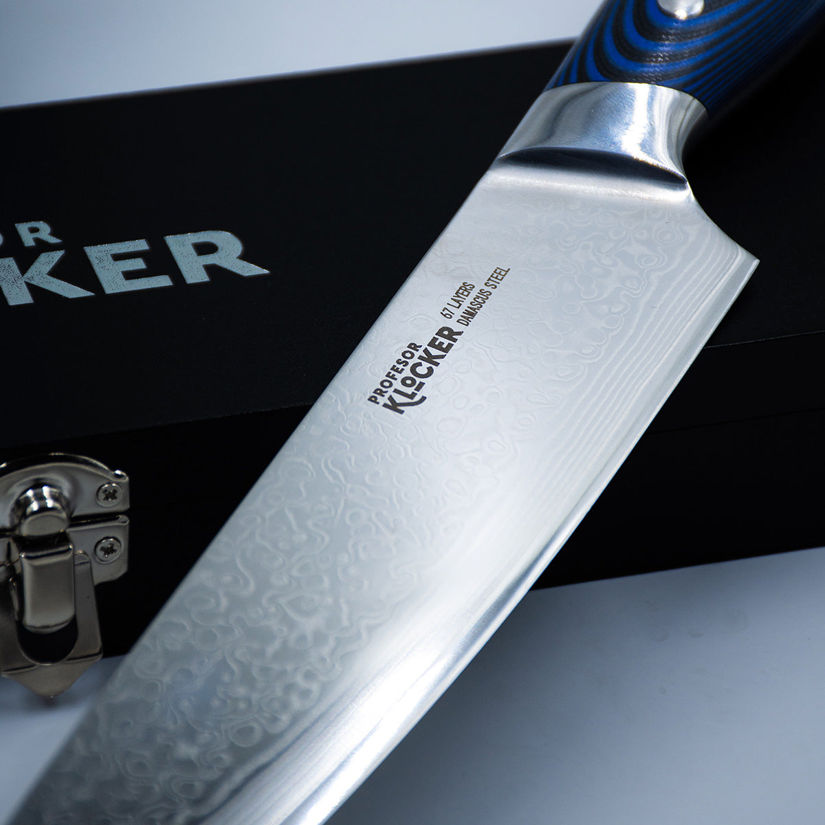 Cuchillo PK 8" Damasco Azúl