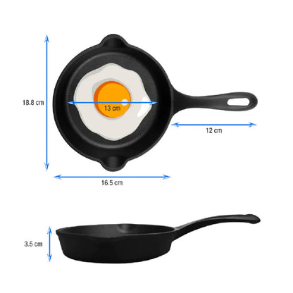 Sartén Precurado 16 cm de Fierro Fundido