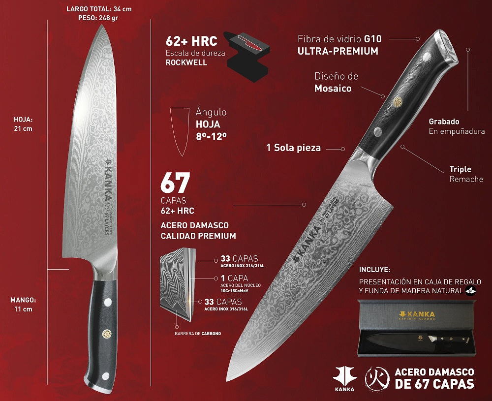 Cuchillo Damasco XL 10 – Profesor Klocker