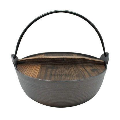 Olla con tapa de madera